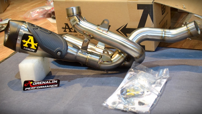 ท่อ Arrow สลิปออน สำหรับ Street fighter v4 ท่อรุ่นล่าสุด คอแสตนเลส (For Exhibition only)