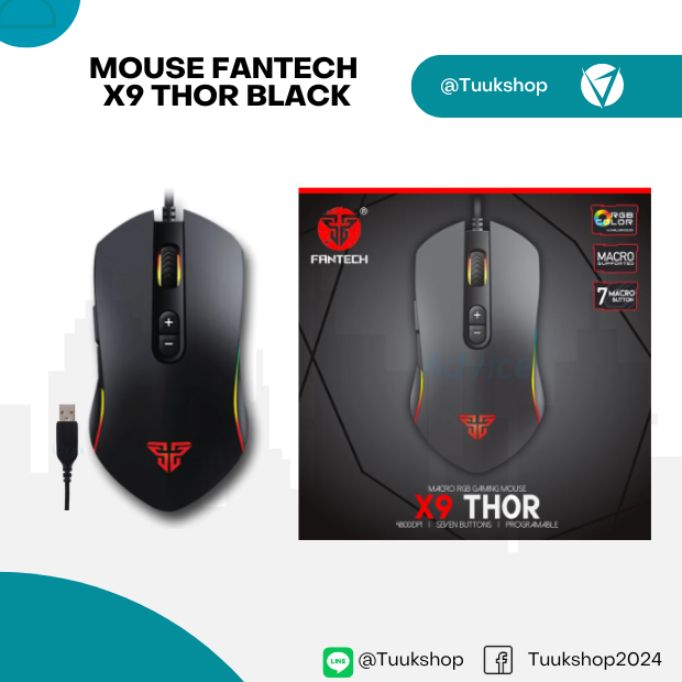 MOUSE FANTECH X9 THOR BLACK