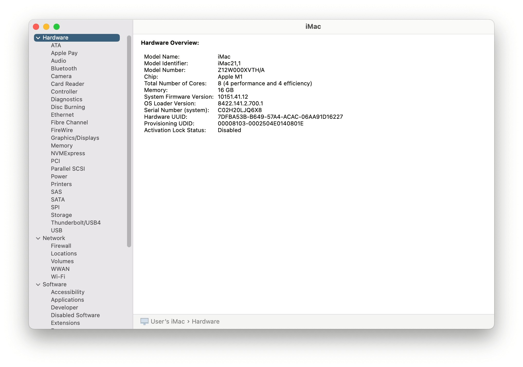 iMac (24 นิ้ว, M1, ปี 2021) 16/256GB สี Blue