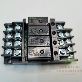 Relay Coil 24VDC สำหรับงานอุตสาหกรรม (4 Channel-สีดำ)