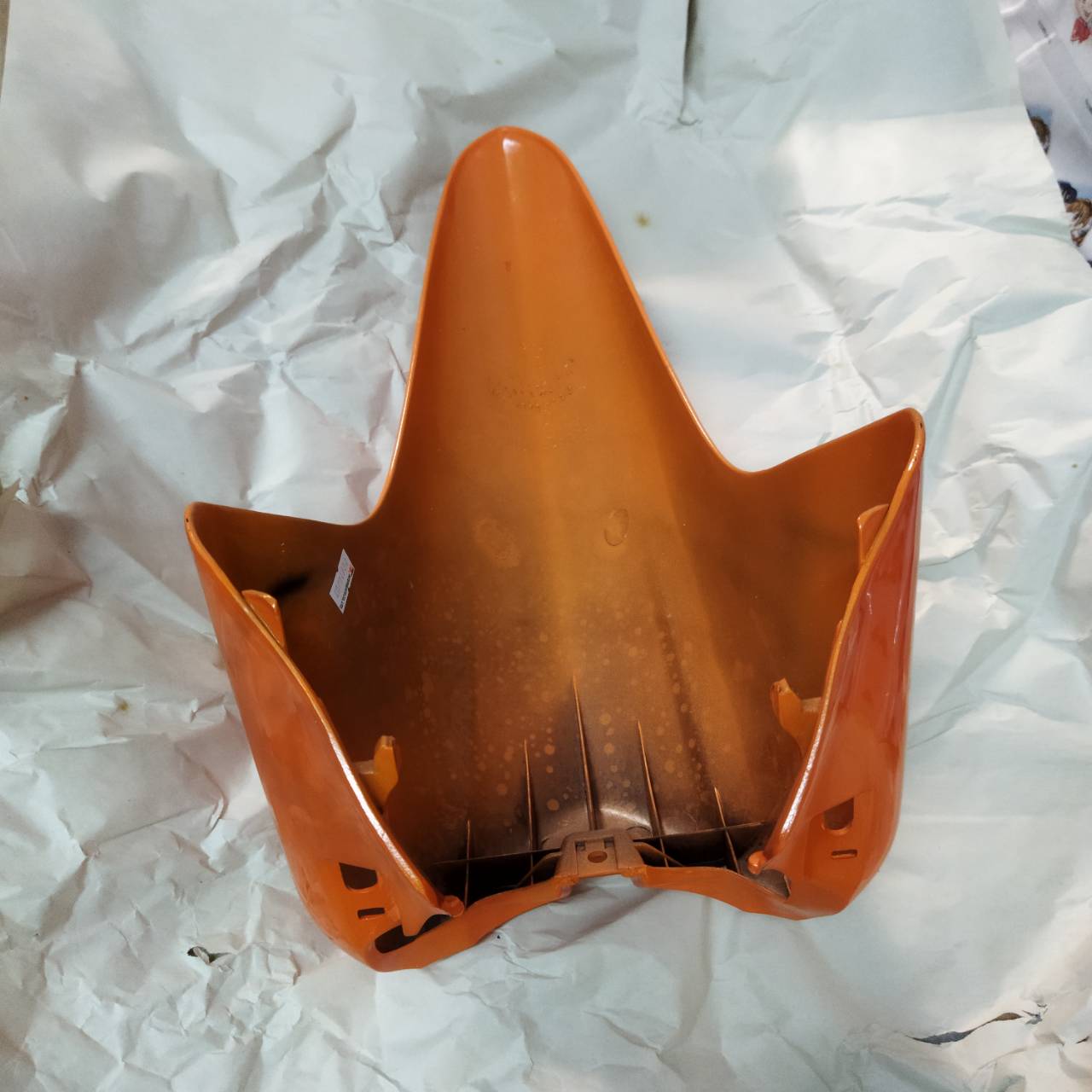 61100-KTL-740ZT บังโคลนหน้าสีส้ม WAVE100Z 2005 อะไหล่แท้ HONDA