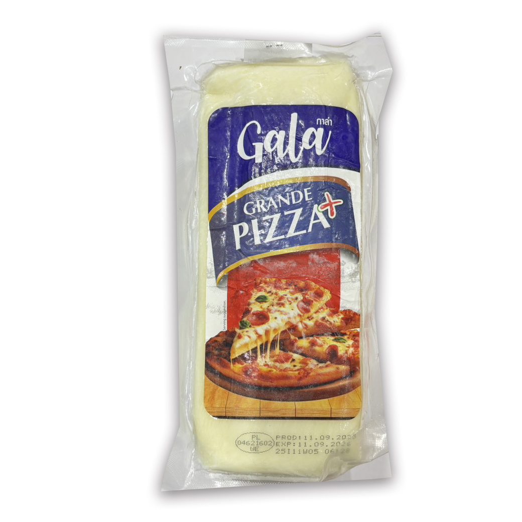 ชีส กลาล่า แกรนด์ พิซซ่า ท็อปปิ้ง Gala Grand Pizza Topping Cheese Block 2.3 Kg. (02-8593)(สินค้าแช่แข็ง)