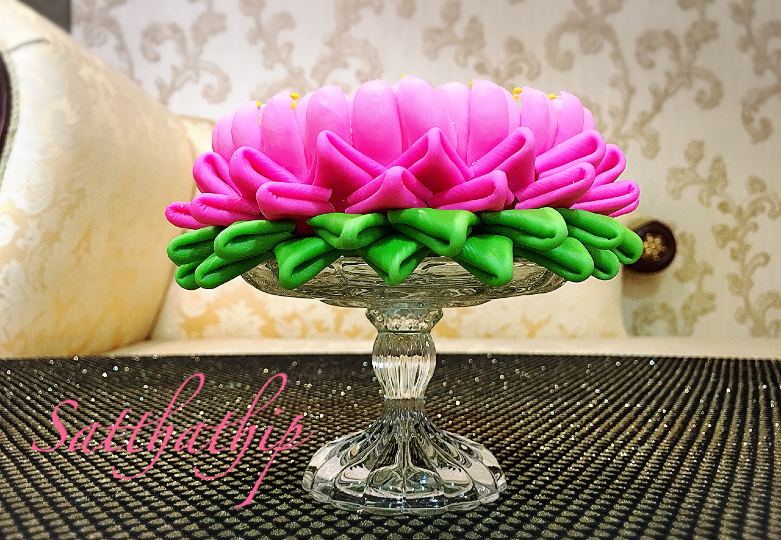 ถาดบัว ประดิษฐ์จากดิน - ฐานบัว ประดิษฐ์จากดิน - พานบัว ประดิษฐ์จากดิน - ถาดบัวดินปั้น - ฐานบัวดินปั้น - พานบัวดินปั้น -Tray