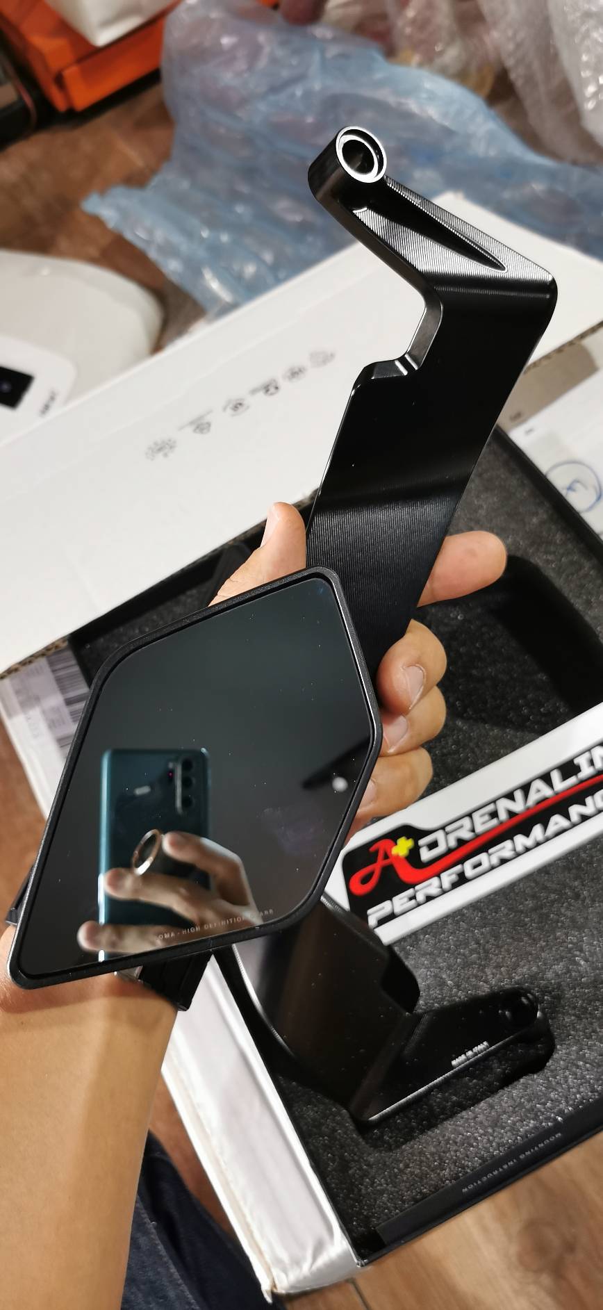 กระจกข้าง Rizoma stealth MAX สำหรับ Monster 937 มองชัด กระจกบานใหญ่ ตัดแสง พับได้
