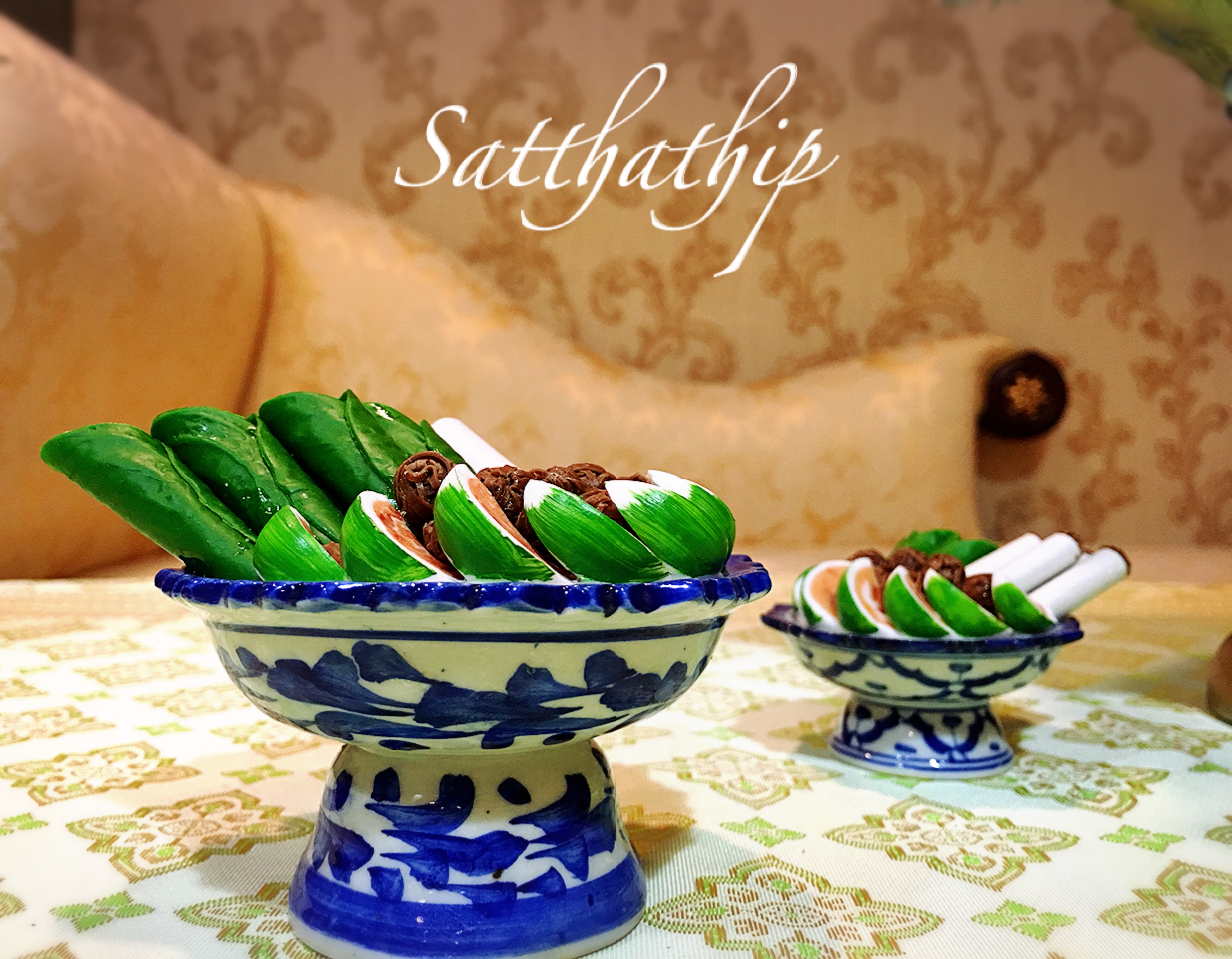 พานเชี่ยนหมากพลู ประดิษฐ์จากดิน - Betel