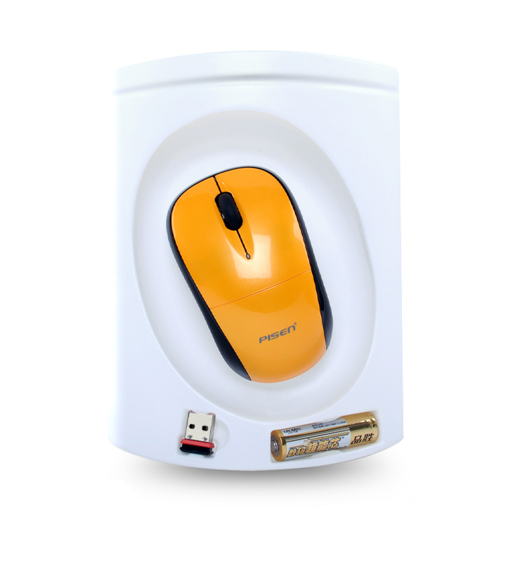 PISEN เม้าส์ไร้สาย 2.4G กระจายสัญญาณ 10 เมตร รุ่น M100 รองรับ Windows และ MacOS ความถี่อัจฉริยะ FHSS ป้องกันการรบกวน 3 มิติ แนว 360 องศา สวิตช์ไฟโหมดประหยัดพลังงานฟังก์ชั่นเตือนแบตเตอรี่อ่อน ตัวรับ NANO ระบบ Plug&Play สามารถใช้ถ่านก้อนเดียวได้ - สีเหลือง