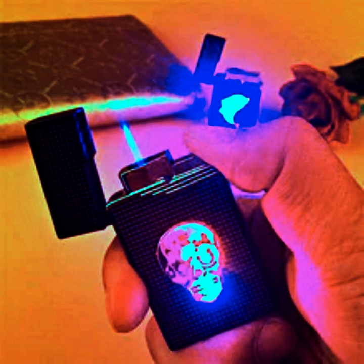 ไฟฟู่มีแสง ไฟแช็ค (ไฟฟู่กันลม)เติมแก๊สได้