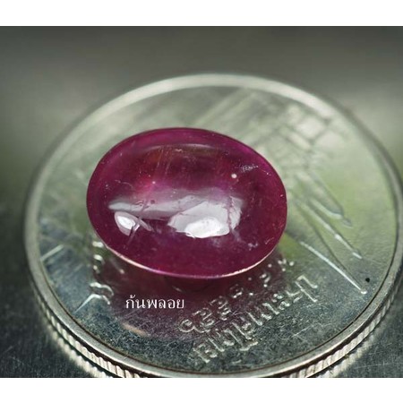 พลอยทับทิม (Ruby) 4.10 กะรัตสีแดง