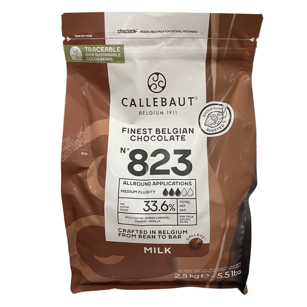 ช็อคโกแลตแท้ Callebaut Milk Couverture Chocolate 33.6 % บรรจุ 2.5 kg. ( 05-7146-01) (05-7090-01)