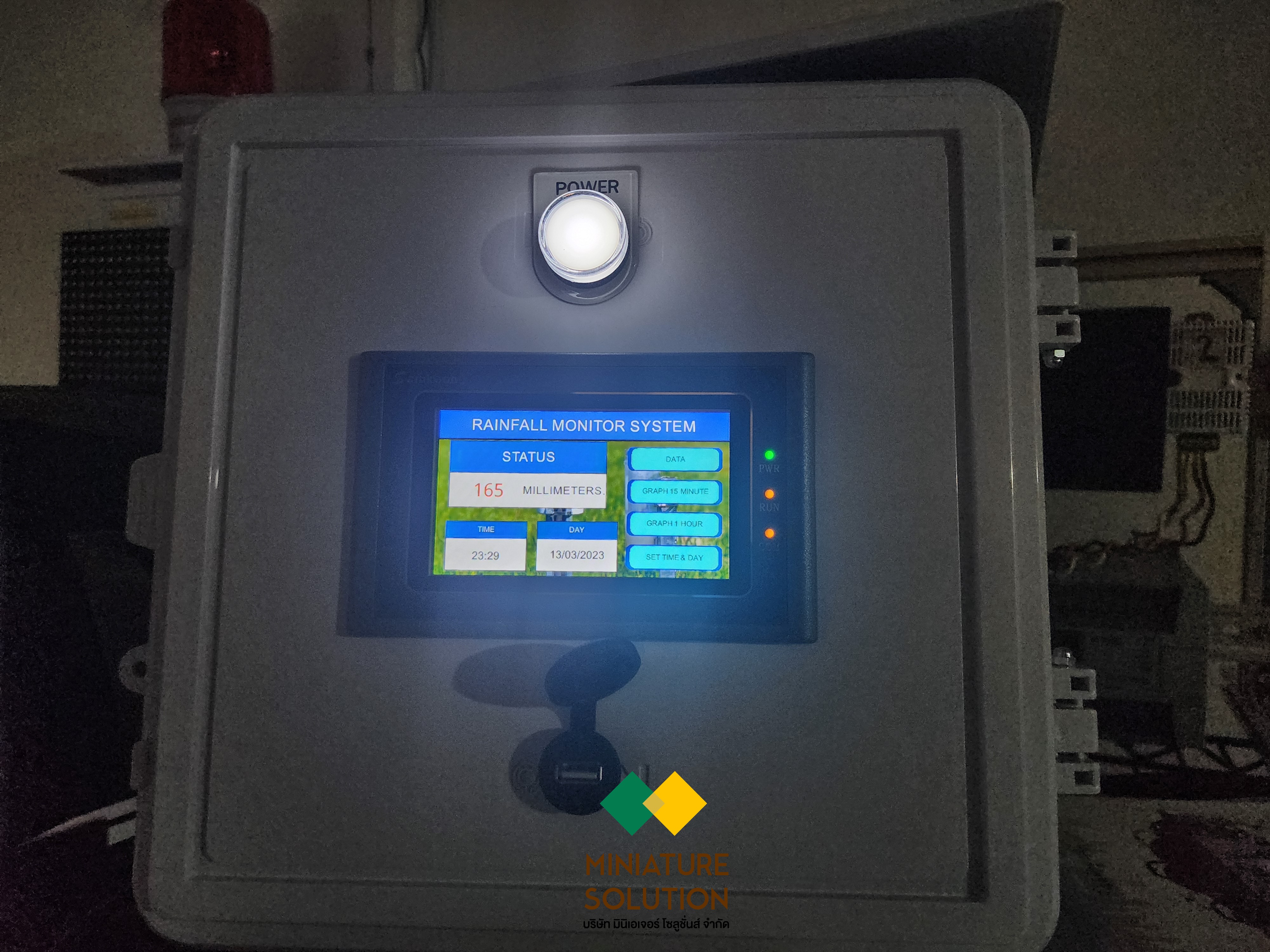 ชุดวัดค่าเก็บข้อมูล ปริมาณน้ำฝน แบบพกพา Rain DATA logger Station