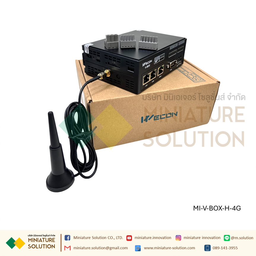 IoT Gateway WECON (V-BOX H-00, V-BOX H-4G H-WF) คลาวด์ฟรี รองรับพีแอลซีทุกแบรนด์ คลาวด์ Scada เชื่อมต่อ API ต่างๆ มีเแอพพลิเคชั่น