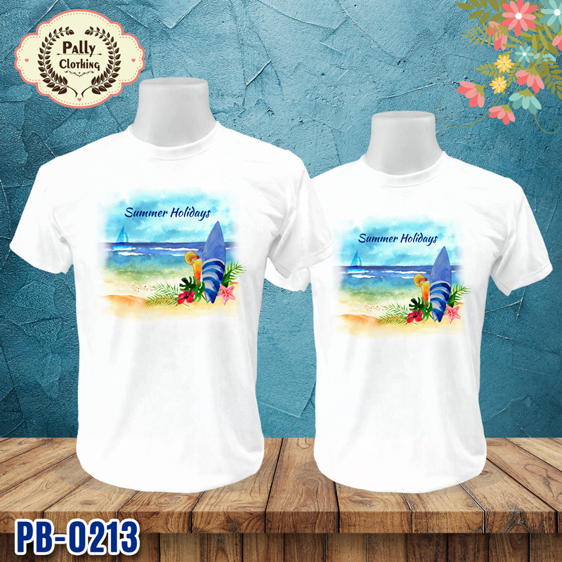 เสื้อยืดซัมเมอร์ PB-0213 ลาย Summer Holidays