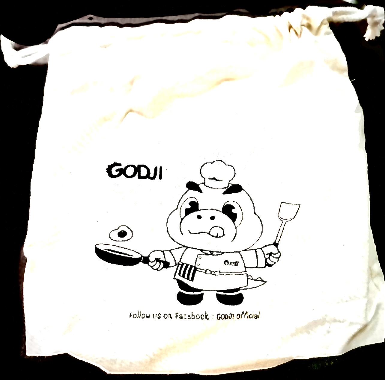 กล่องข้าว Godji Eco Lunch Box รักษ์โลก ผลิตจากวัสดุธรรมชาติ + ถุงผ้าดิบ ก็อตจิ ลายเดียวกัน