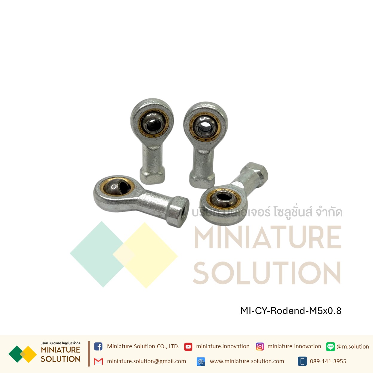 ลูกปืนตาเหลือก Mini Air Cylinder Female Thread Fisheye ก้านเชื่อมต่อแบริ่ง M5x0.8 M6x1 M8x1.25 M10x1.25 M12x1.25 M14x1.5M16x1.5 M18x1.5 M20x1.5 M27x2