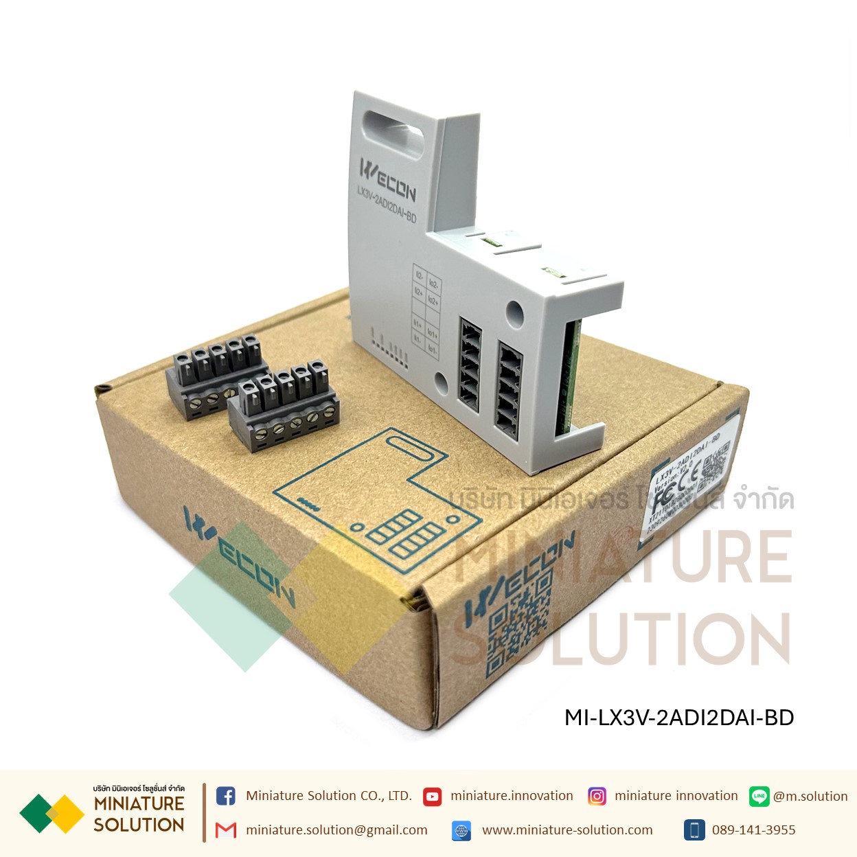 WECON LX3V-4ADI-BD 4 * Analog Input (4~20mA) 2TC2DAI-BD 2 2ADI2DAI-BD 2 2ADV2DAV-BD 2 Output (-10V~10V) 2PT2DAI-BD 2