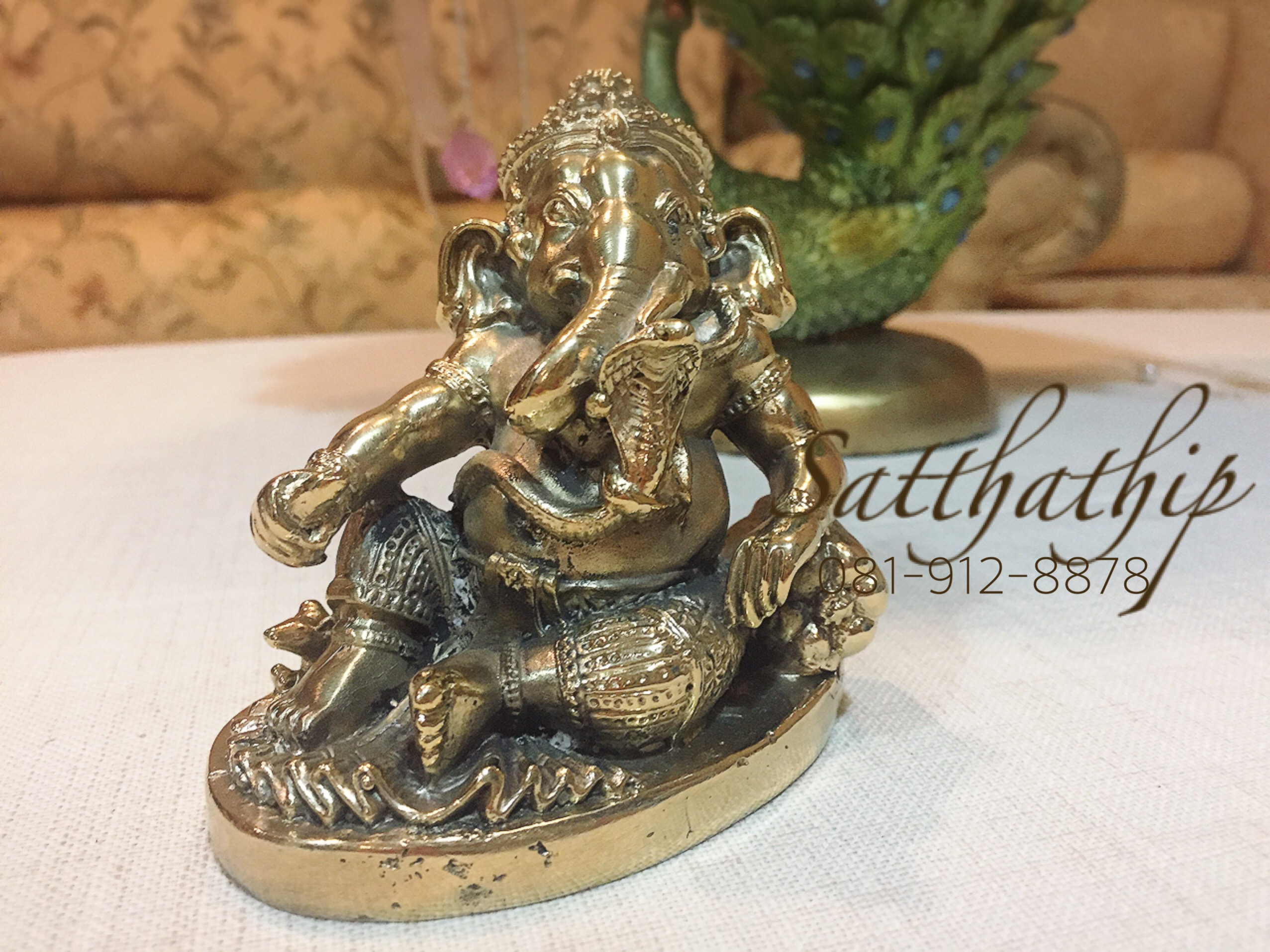 พระพิฆเนศ ปางเสวยสุข (ทองเหลือง) - Ganesha: Lord of Success