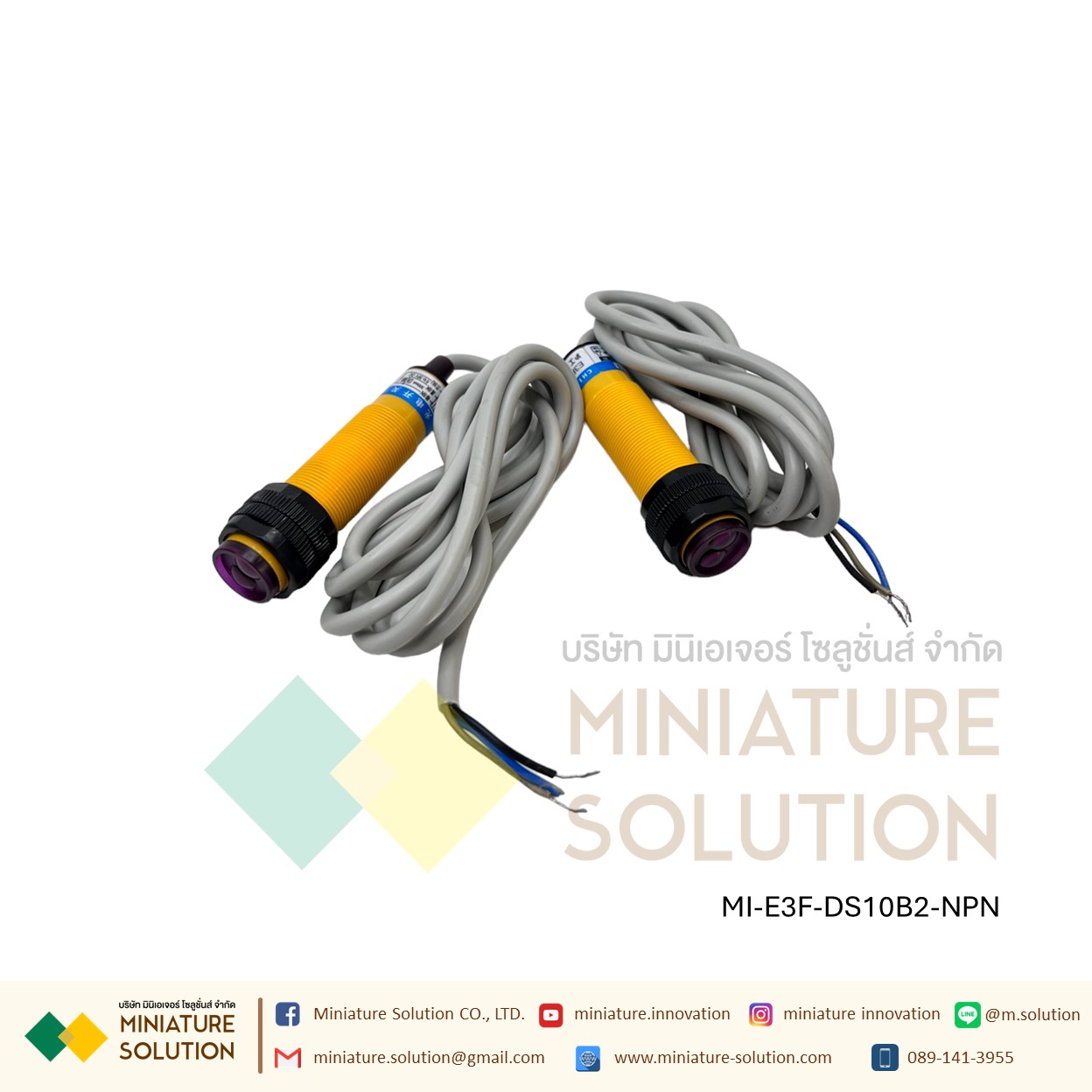 E3F-DS10B2 โฟโต้เซ็นเซอร์ เซ็นเซอร์จับวัตถุ ระยะ 10cm 10-30VDC เซ็นเซอร์ตรวจจับอโลหะ E3F-DS10B2 NPN three-wire normally Close