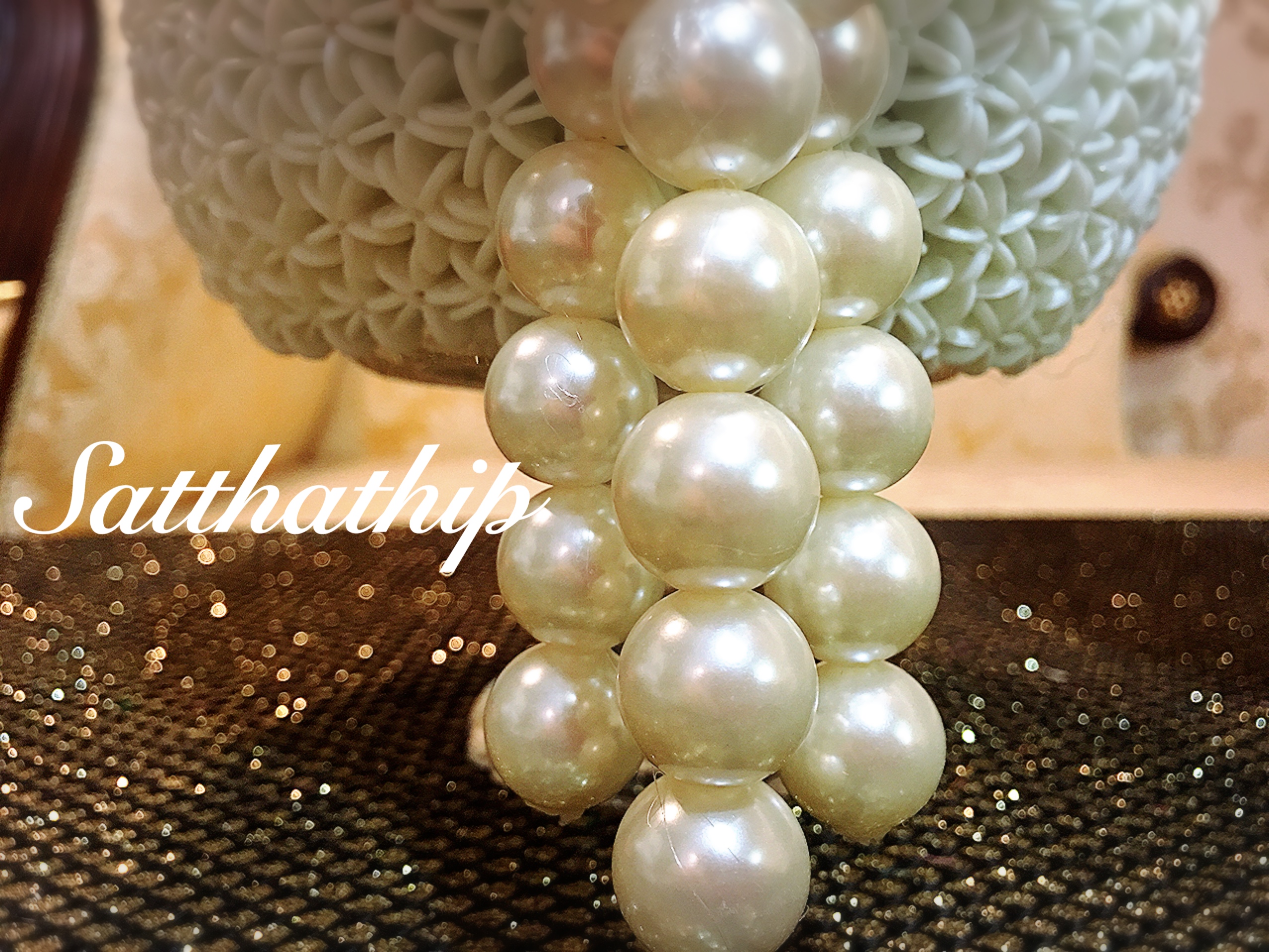 พานพุ่ม - พานพุ่มสักการะ - พานพุ่มดอกรัก - พานพุ่มดอกรักประดิษฐ์ (พลาสติก) - พานพุ่มสีขาว - Panpum