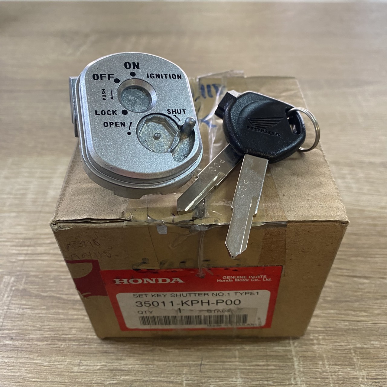 35011-KPH-P00 ชุดลูกกุญแจ #1 TYPE1 WAVE125X WAVE100X อะไหล่แท้ HONDA