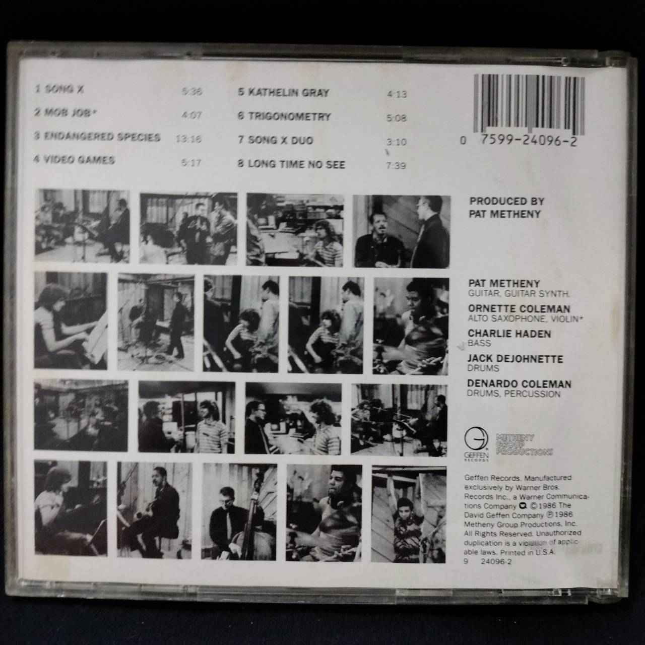 Pat Metheny / Ornette Coleman – Song X / GERMANY / ปกในมีจุดเหลือง / แผ่นดี