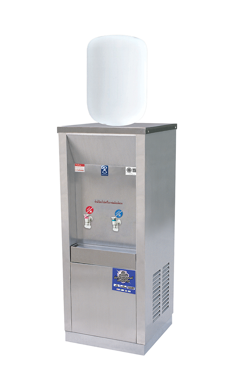ตู้ทำน้ำร้อน น้ำเย็นสแตนเลส แบบเติมน้ำ แผงร้อน รุ่น MCH-2PW-1 (ไม่รวมถังน้ำ)