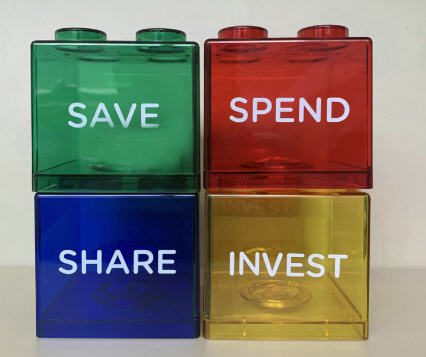 กระปุกออมสิน,กระปุกออมสินสกรีนโลโก้,ขนาด8.9x8.9x9.2cm,ราคาถูก,500ml