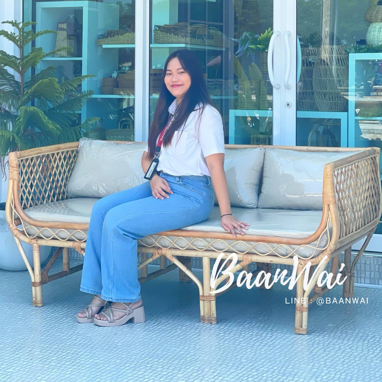 โซฟาหวาย 3 ที่นั่ง