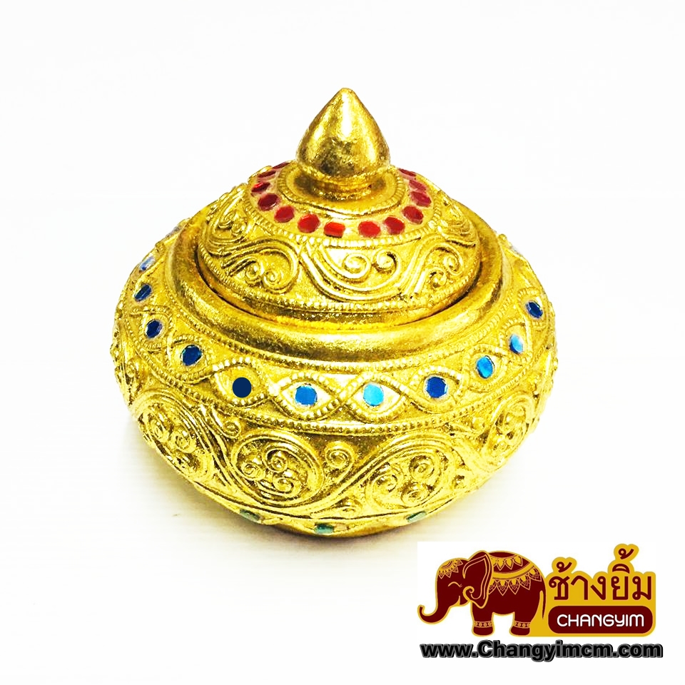ผ้าอบเดินเส้น 5 นิ้ว ( สีทอง )