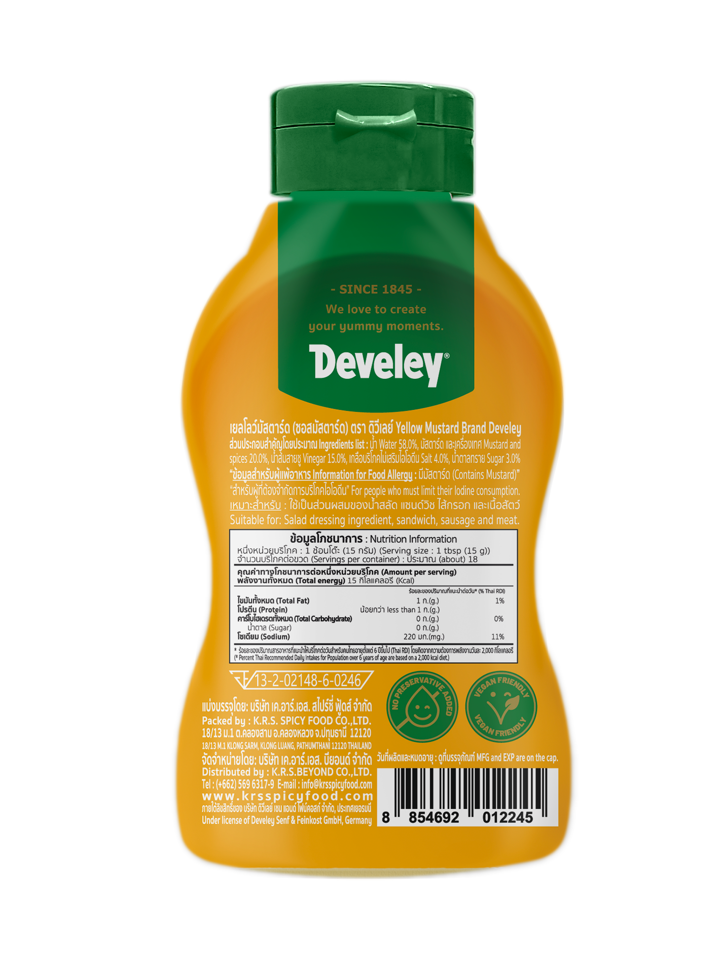 Develey Yellow Mustard 265 g. (05-9365)