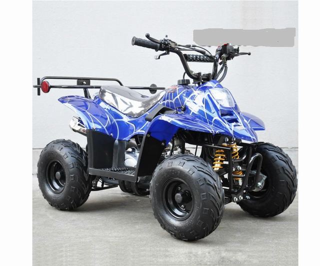 ATV110cc สำหรับเด็กอายุ5- 14 ปีขับง่ายทนทาน มาตราฐานคุณภาพยุโรป เครื่องยนต์คุณภาพ โมเดลใหม่ปี2014 ลายไอ้แมงมุม เกียร์อัตโนมัติ 1เดินหน้า+1ถอยหลัง