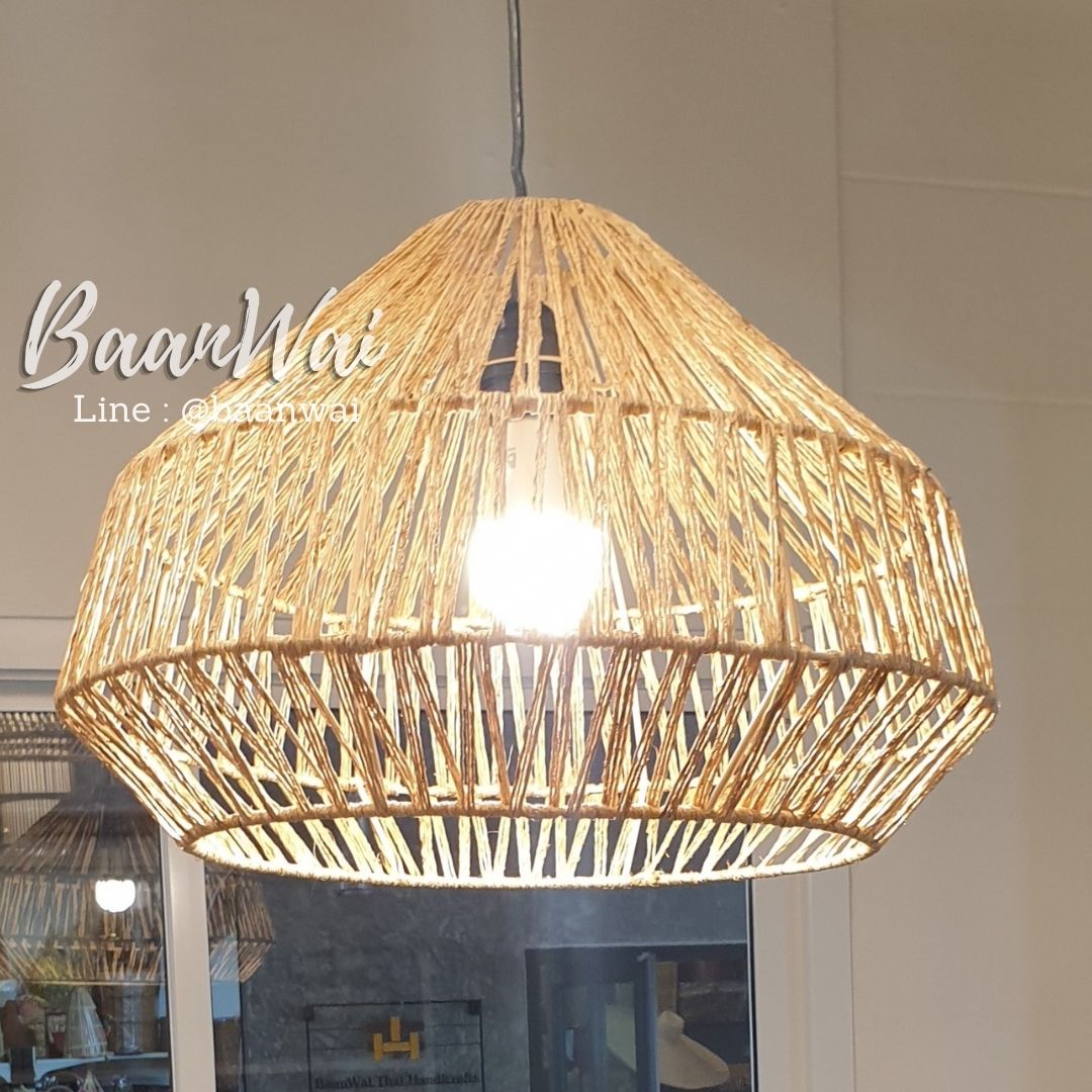 โคมไฟ โคมไฟเชือกเพชร โคมไฟเชือก โคมไฟตกแต่ง 45 cm * สูง 30 cm