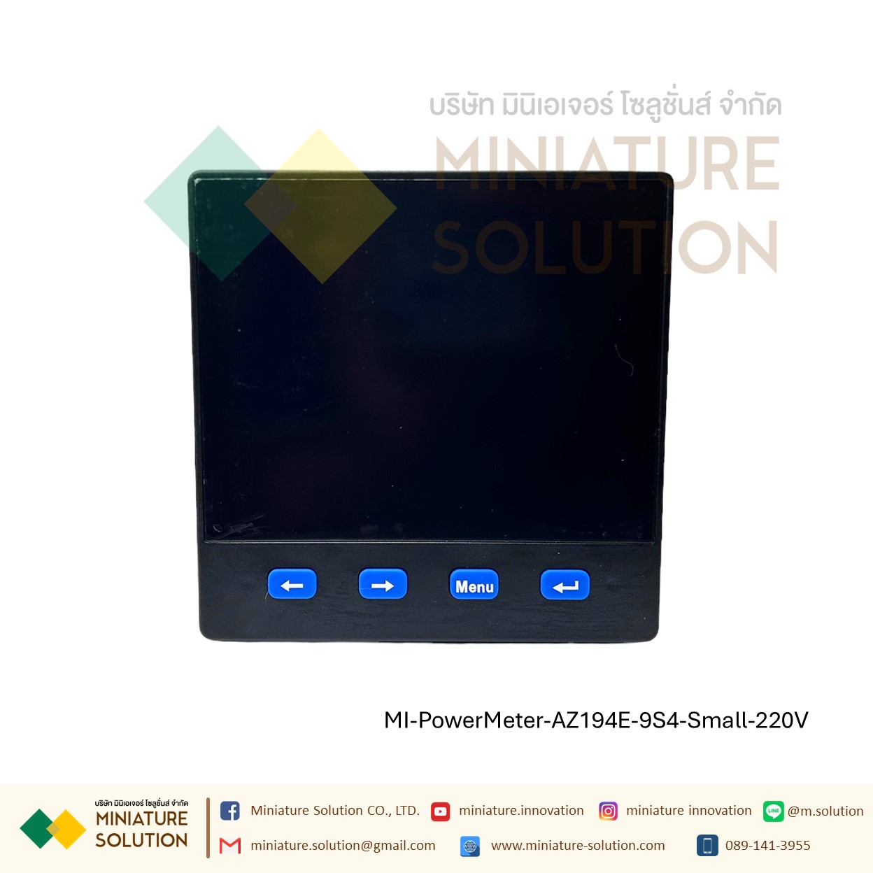 Power Meter RS485 Modbus-RTU [ขายดี] Singel-phase 220VAC digital multi-function opening 91*91 มิเตอร์วัดกระแสไฟ 1 เฟส ไฟ LED ดิจิตอล multi-function power meter LCD current voltage power frequency combination strap metering communication RS485 [AZ194E-9S4-