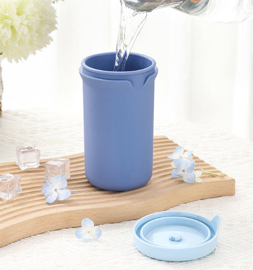 แก้วน้ำซิลิโคนพร้อมหลอด,500ml