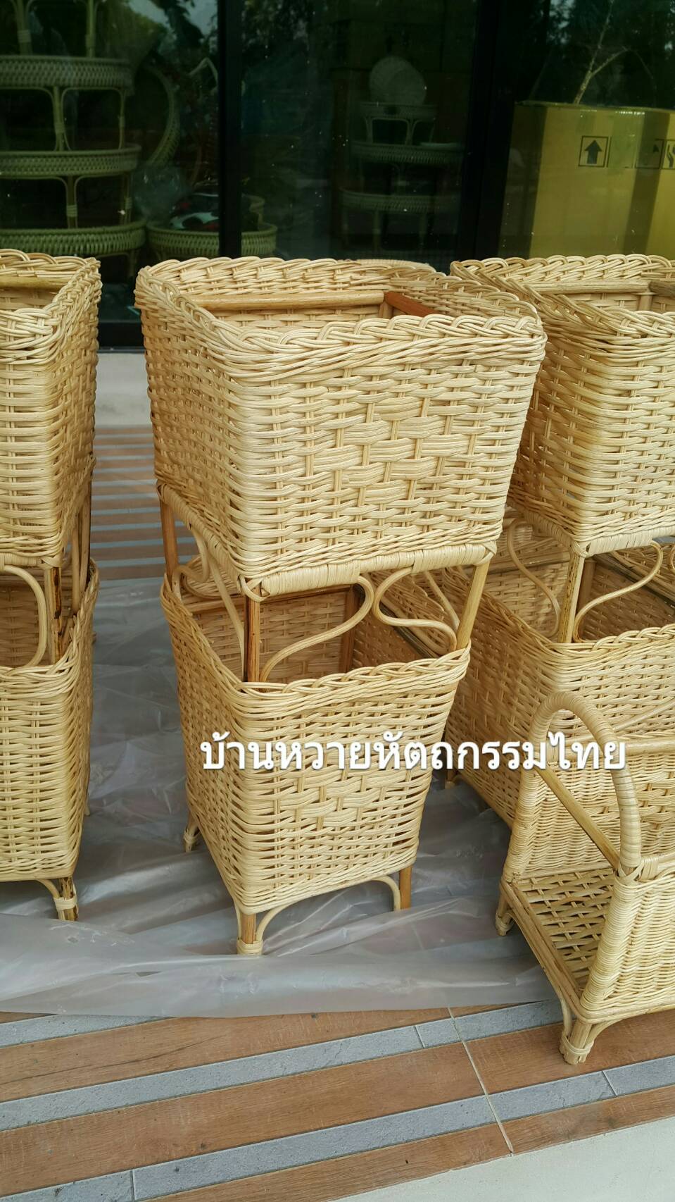 ตะกร้าใส่ร่ม ตะกร้าหวายใส่ร่มหวายแท้