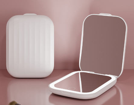 กระจกพกพา,กระจกมีไฟแบบพกพา,กระจกพกพาแบบใส่ถ่าน