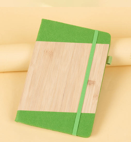 สมุดลายไม้ไผ่,สมุดโน้ต,รับทำสมุดโน้ต,สกรีนโลโก้