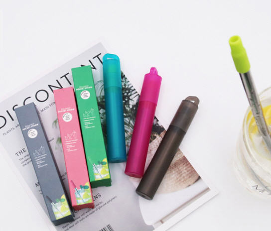 หลอดพับได้,หลอดพกพา,ชุดหลอดสแตนเลส