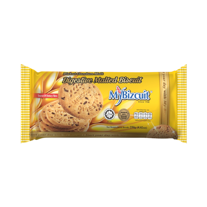 MyBizcuit Digestive Malted Biscuit 250 g. มายบิสกิต ไดเจสทีฟ มอลเท็ต บิสกิต 250 กรัม (05-9238)