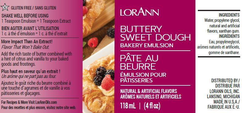 LORANN Buttery Sweet Dough Emulsion 4 Oz. กลิ่นบัตเตอรีสวีทโดว์ (118 ml) (06-7581-03)