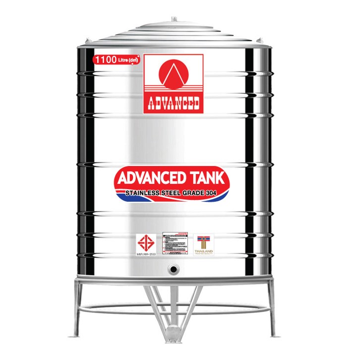 แทงค์เก็บน้ำสแตนเลสADVANCE พื้นเรียบ รุ่น AVF1100 **แถมลูกลอยฟรี**