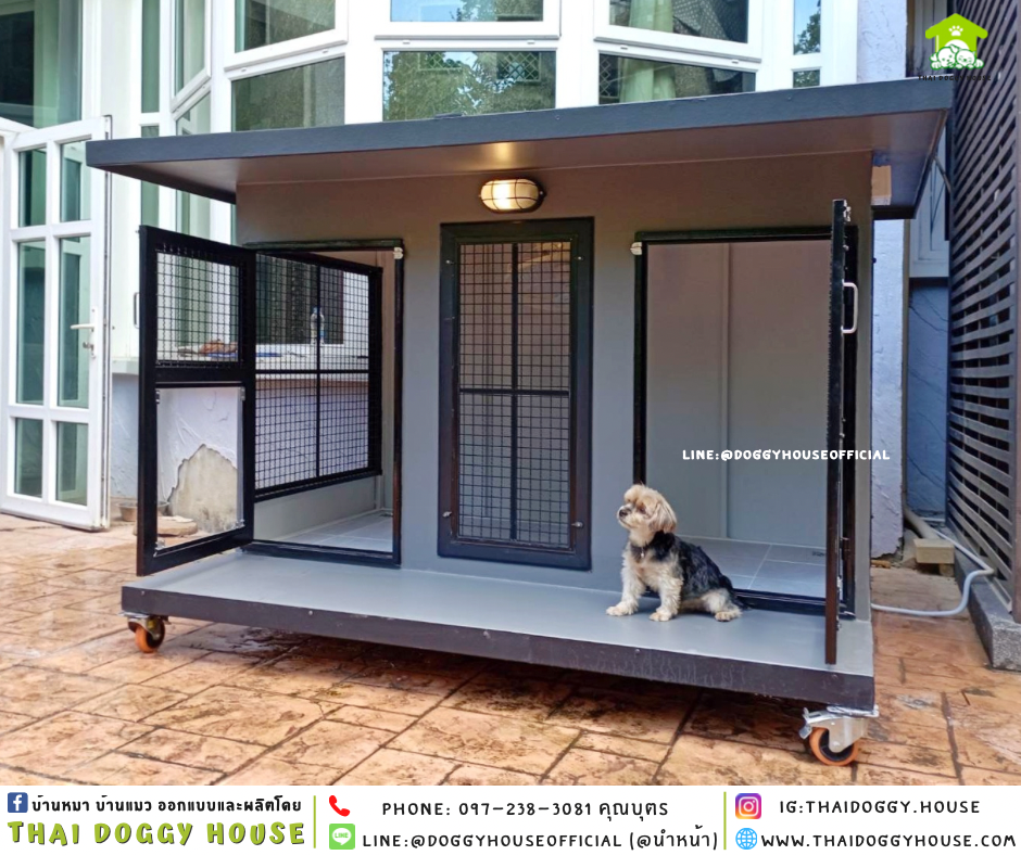 บ้านหมา แบบบ้าน ติดพัดลม 𝐁𝐎𝐗 𝐒𝐓𝐘𝐋𝐄