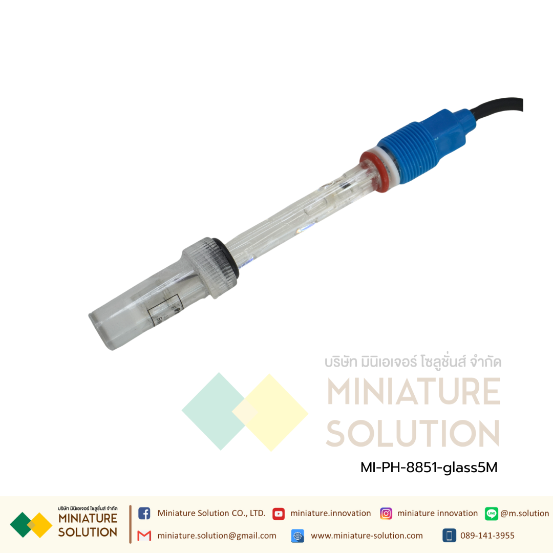 เซนเซอร์ PH สำหรับ Controller รุ่น PH-8851 High temperature glass electrode (5m temperature compensation)