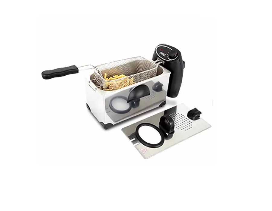 หม้อทอดไร้น้ำมัน หม้อทอดไฟฟ้าเคลือบเทปล่อน กะทะทอดไฟฟ้า #ร้านขายลูกชิ้น