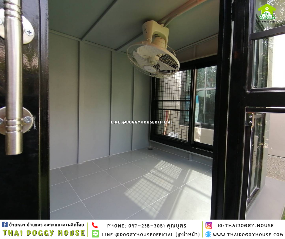 บ้านหมา รองรับการติดแอร์ แบบบ้าน 𝐁𝐨𝐱 𝐒𝐭𝐲𝐥𝐞