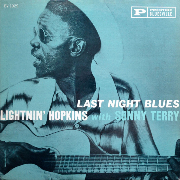 Lightnin' Hopkins With Sonny Terry – Last Night Blues / USA / ปกในมีจุดเหลือง / แผ่นดี