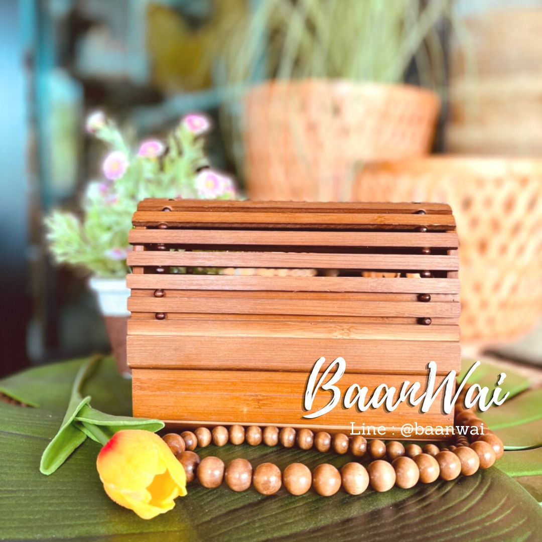 กระเป๋าสานไม้ไผ่ สะพายข้าง