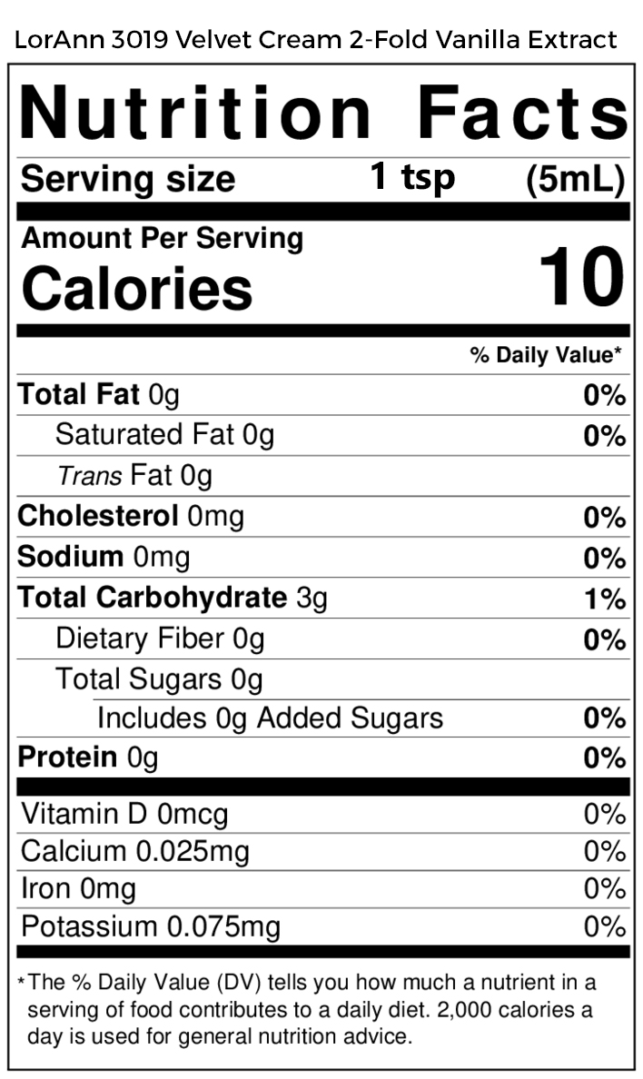 LORANN Velvet Cream 2 Fold Vanilla / Velvet Cream Vanilla Double Strength กลิ่นวานิลาเวลเวทครีม 4 Oz. (118 ml) (06-7602-03)