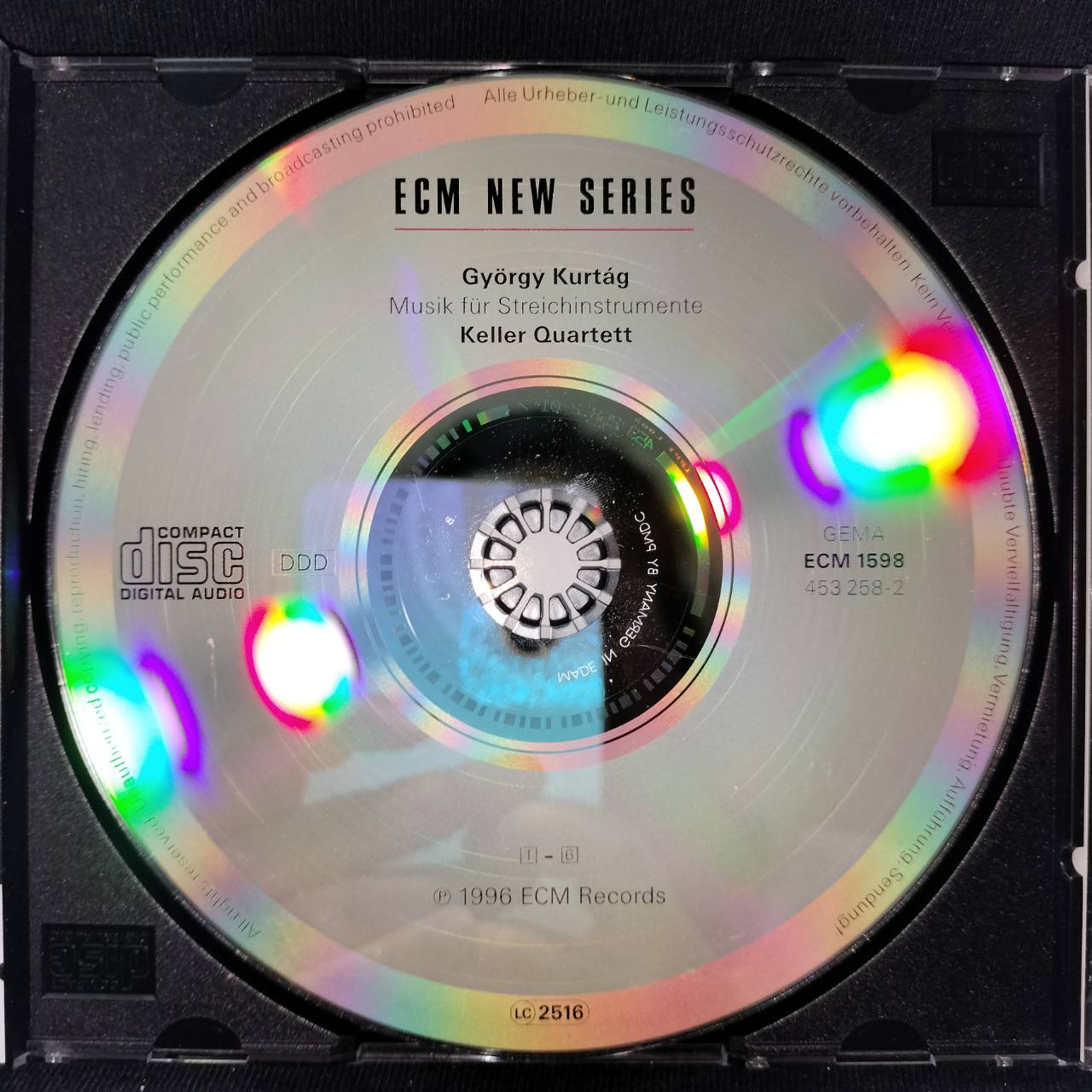 György Kurtág - Keller Quartett – Musik Für Streichinstrumente / GERMANY / ค่าย ECM / แผ่นดี