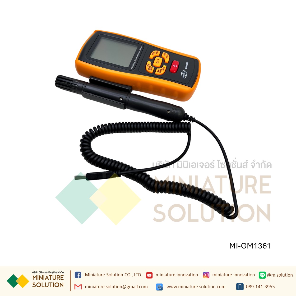 GM1361 BENETECH เครื่องวัดอุณหภูมิ ความชื้น เครื่องวัดอุณหภูมิและความชื้นแบบพกพา/เทอร์โมคัปเปิล