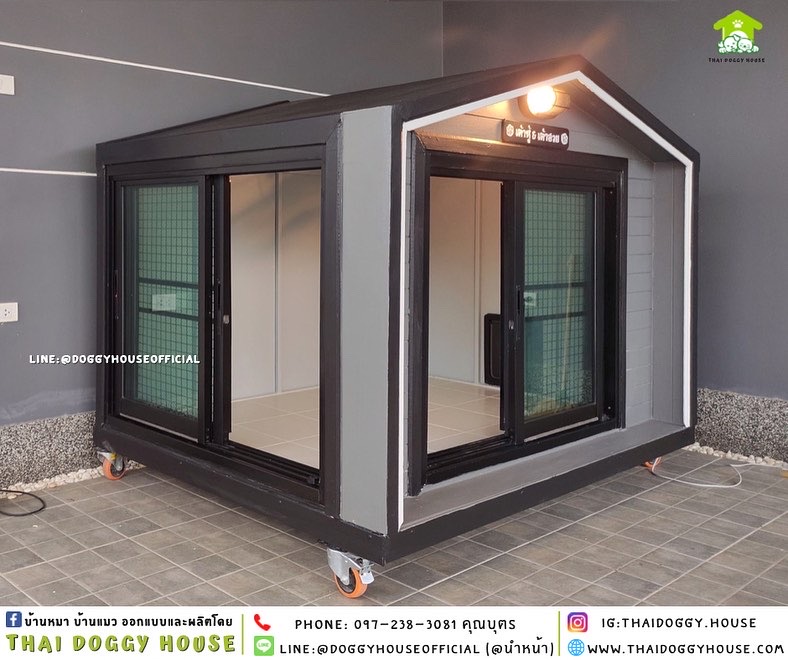 บ้านหมา รองรับการติดแอร์ Nordic style